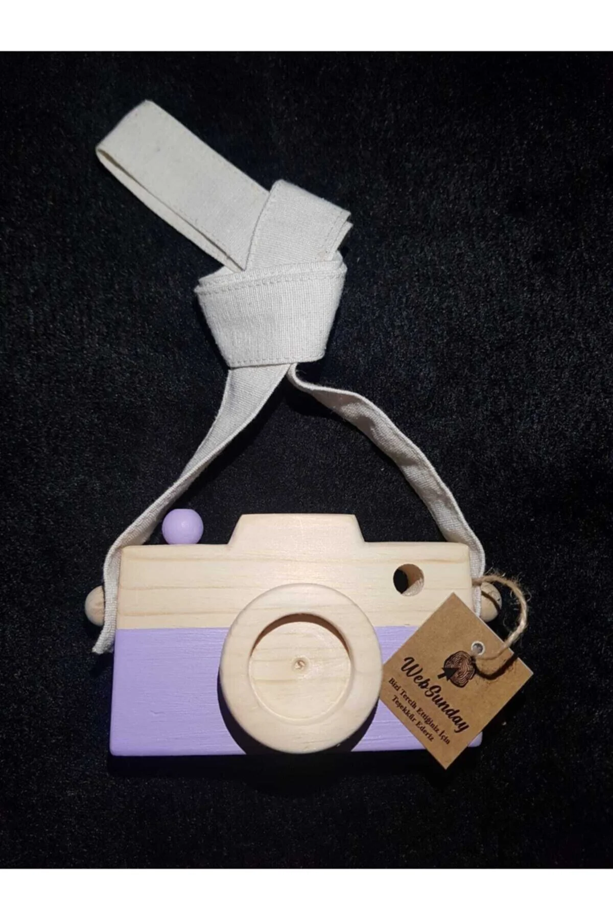 Dekoratif Fotoğraf Makinesi, Bebek Çocuk Askılı Sahne Kamera, Sevimli Ahşap Oyuncak