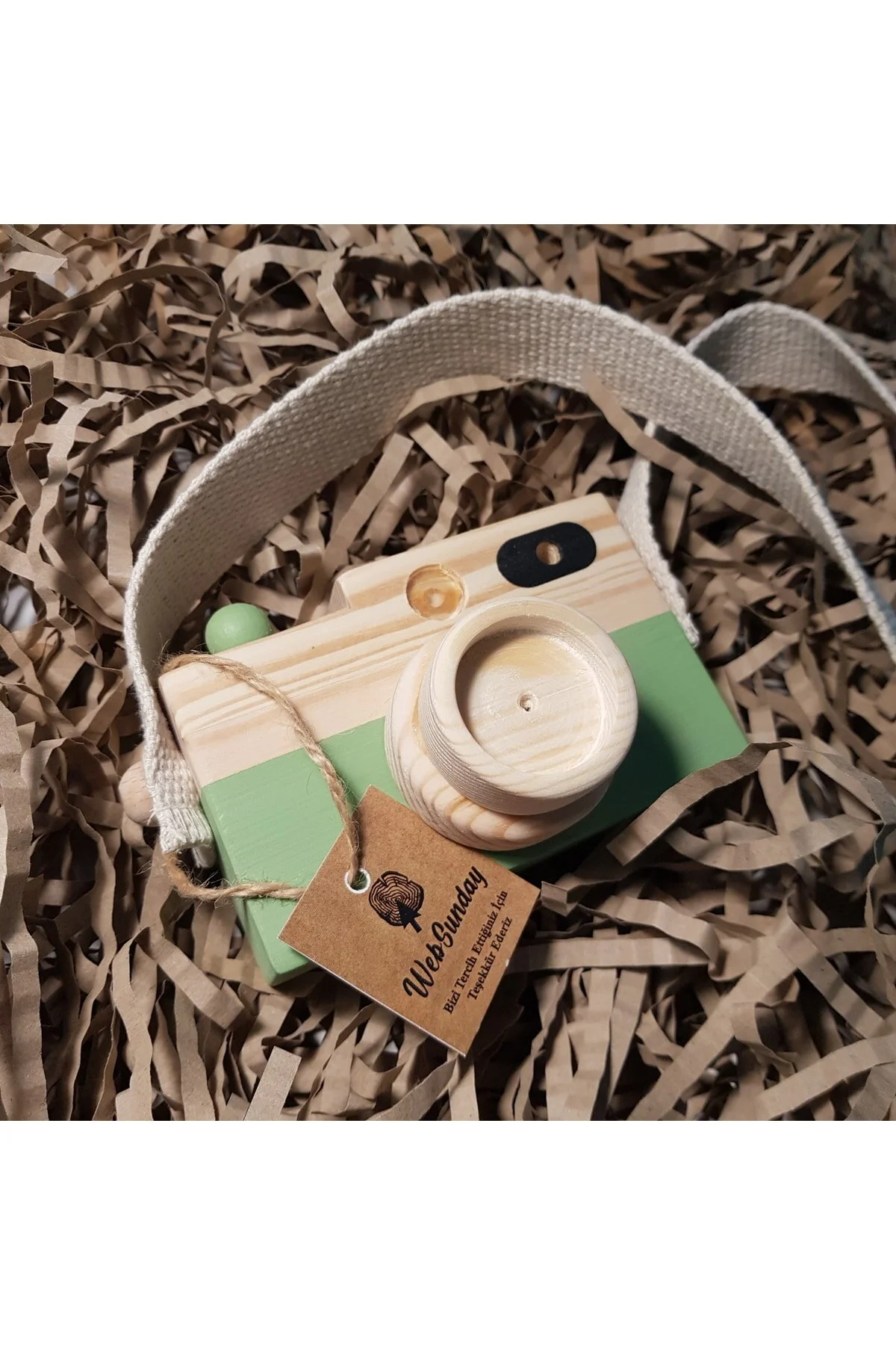 Ahşap Retro Oyuncak Fotoğraf Makinesi